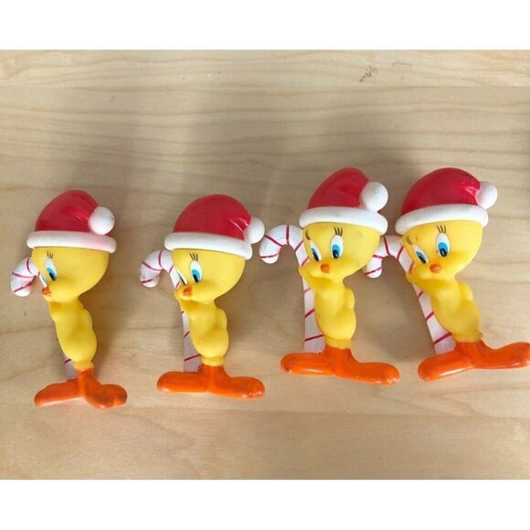 VTG 1987 Warner Bros Christmas Light Covers Looney Tunes - TWEETY BIRD Set of 4 - Picture 1 of 4